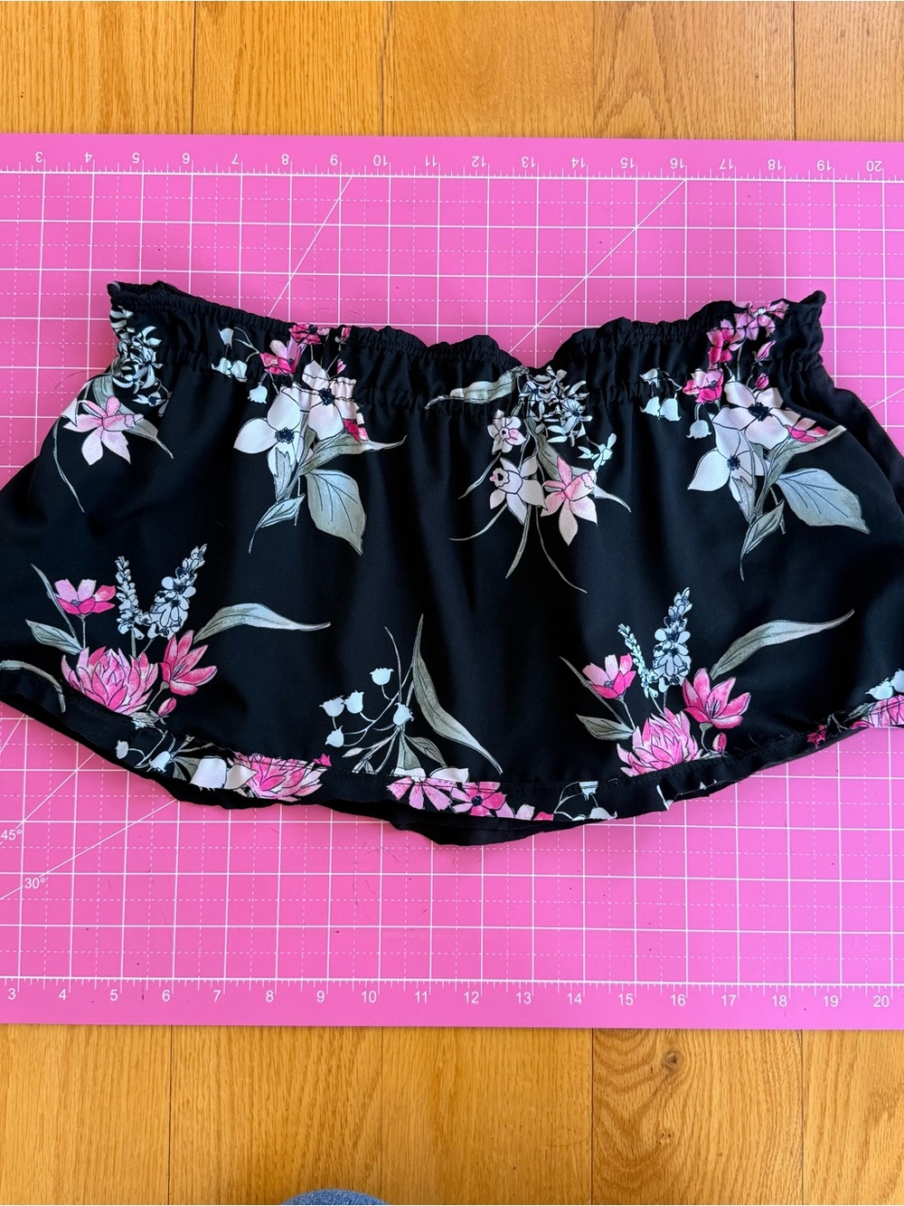 Upcycled Floral Miniskirt